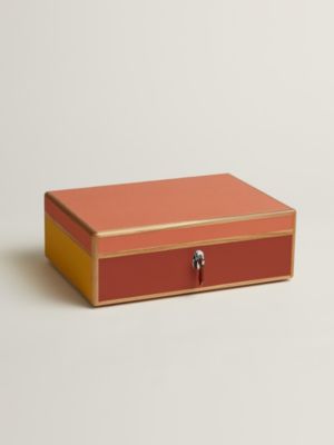 Amalthee Tricolore watch and jewelry box, large model | Hermès USA